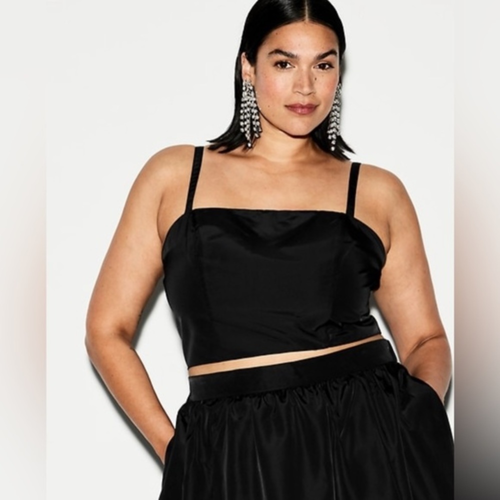 NEW…The Occasion Taffeta Cropped Tank Top
